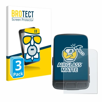 Face avant d’un emballage produit avec le logo de la marque BROTECT. À côté, l’appareil Wahoo Elemnt Roam est représenté avec 