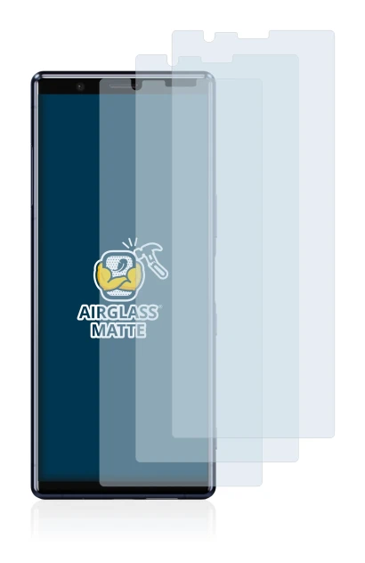 Image de l'appareil Sony Xperia 5 avec une grande variété de protections d'écran.