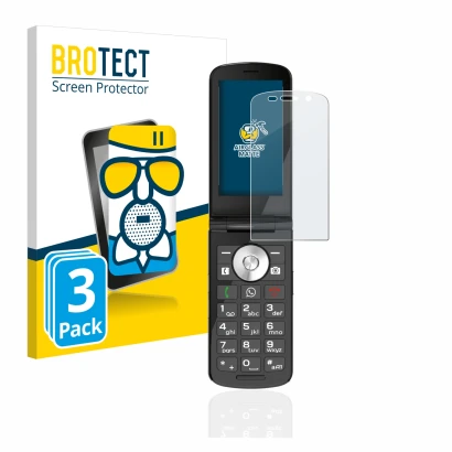 Face avant d’un emballage produit avec le logo de la marque BROTECT. À côté, l’appareil Emporia TOUCHsmart est représenté avec