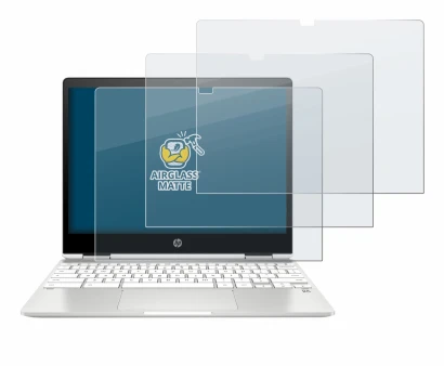 Image de l'appareil HP Chromebook x360 12b-ca0005nf avec une grande variété de protections d'écran.