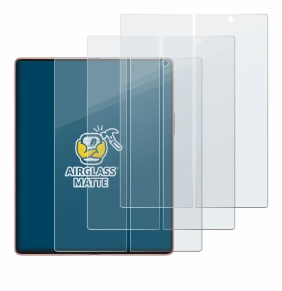 Image de l'appareil Samsung Galaxy Z Fold 2 5G (Affichage interne) avec une grande variété de protections d'écran.