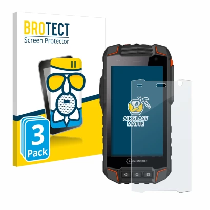 Face avant d’un emballage produit avec le logo de la marque BROTECT. À côté, l’appareil i.safe MOBILE IS530.1 est représenté a