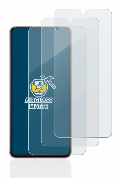 Image de l'appareil Samsung Galaxy S21 avec une grande variété de protections d'écran.