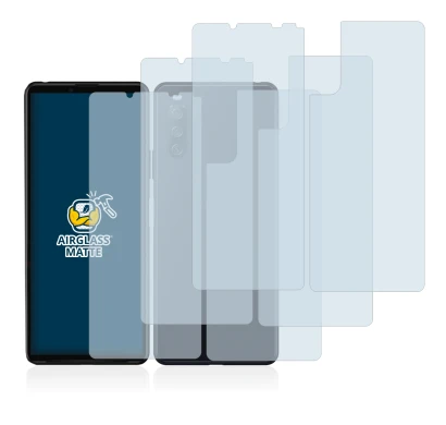 Image de l'appareil Sony Xperia 10 III (Avant+Arrière) avec une grande variété de protections d'écran.