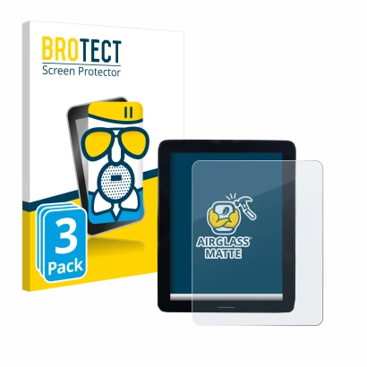 Face avant d’un emballage produit avec le logo de la marque BROTECT. À côté, l’appareil Volvo Polestar 2 2021 Infotainment Sys