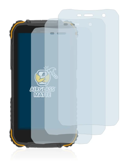 Image de l'appareil Doogee S35 avec une grande variété de protections d'écran.