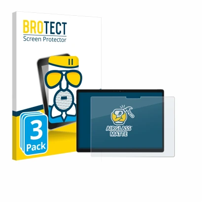 Face avant d’un emballage produit avec le logo de la marque BROTECT. À côté, l’appareil Dell Latitude 7320 Detachable est repr