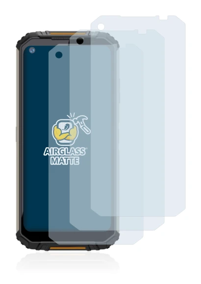 Image de l'appareil Oukitel WP16 avec une grande variété de protections d'écran.