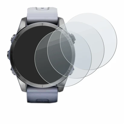 Image de l'appareil Garmin Fenix 7S (42 mm) avec une grande variété de protections d'écran.