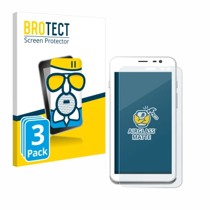 Face avant d’un emballage produit avec le logo de la marque BROTECT. À côté, l’appareil Pax A77 est représenté avec la protect