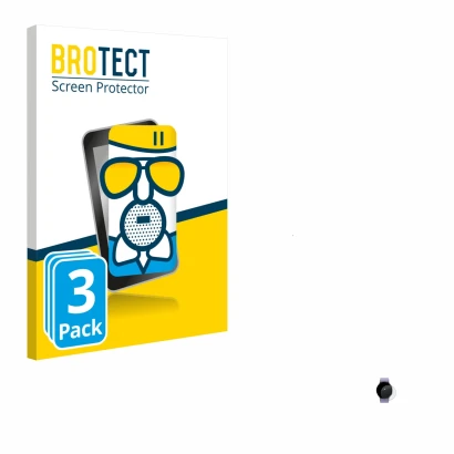 Face avant d’un emballage produit avec le logo de la marque BROTECT. À côté, l’appareil Samsung Galaxy Watch 5 (40mm) est repr