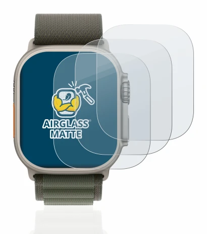 Image de l'appareil Apple Watch Ultra (49 mm) avec une grande variété de protections d'écran.