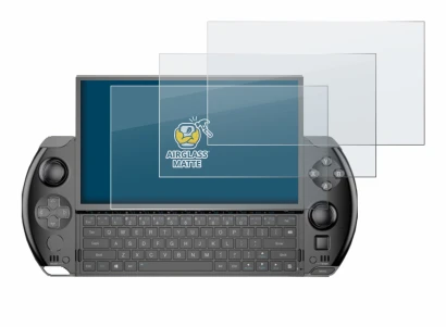 Image de l'appareil GPD Win 4 avec une grande variété de protections d'écran.