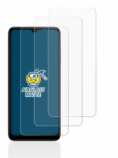 Image de l'appareil Nokia G22 avec une grande variété de protections d'écran.