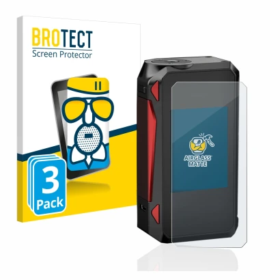 Face avant d’un emballage produit avec le logo de la marque BROTECT. À côté, l’appareil Smok G-Priv 4 est représenté avec la p