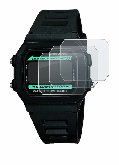 Image de l'appareil Casio W-86-1VQES avec une grande variété de protections d'écran.