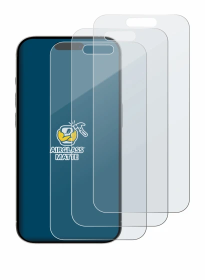 Image de l'appareil Apple iPhone 15 avec une grande variété de protections d'écran.