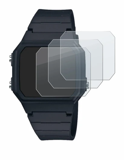 Image de l'appareil Casio W-217H-1AVCF avec une grande variété de protections d'écran.