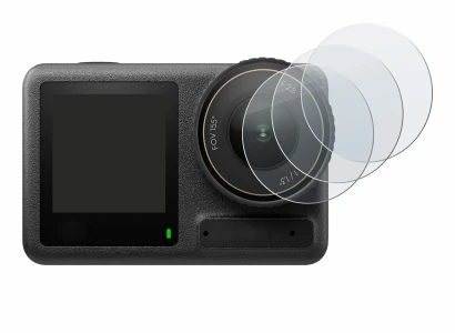 Image de l'appareil DJI Osmo Action 4 (Lentille) avec une grande variété de protections d'écran.