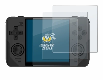 Image de l'appareil Powkiddy RGB30 avec une grande variété de protections d'écran.