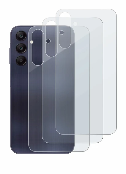 Image de l'appareil Samsung Galaxy A25 5G (Arrière) avec une grande variété de protections d'écran.