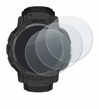 Image de l'appareil Garmin Instinct Crossover AMOLED avec une grande variété de protections d'écran.