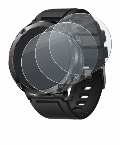 Image de l'appareil LIGE Smartwatch 1.6" avec une grande variété de protections d'écran.