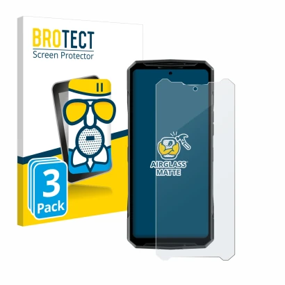 Face avant d’un emballage produit avec le logo de la marque BROTECT. À côté, l’appareil Doogee DK10 est représenté avec la pro