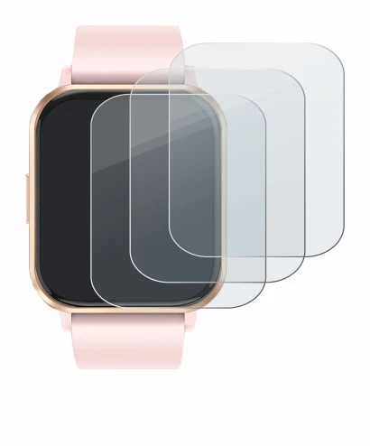 Image de l'appareil walkbee Smartwatch 1.83" avec une grande variété de protections d'écran.