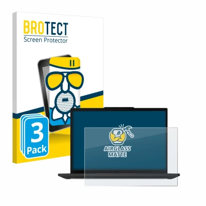 Face avant d’un emballage produit avec le logo de la marque BROTECT. À côté, l’appareil Lenovo ThinkPad T14 Gen 5 est représen