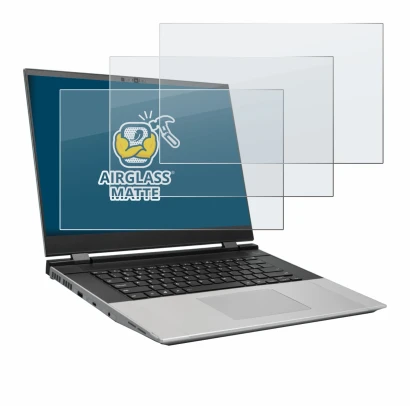 Image de l'appareil Framework Laptop 16 avec une grande variété de protections d'écran.