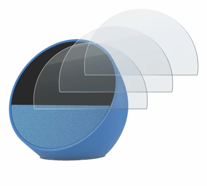 Image de l'appareil Amazon Echo Spot 2024 avec une grande variété de protections d'écran.