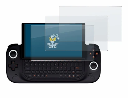 Image de l'appareil Ayaneo Slide avec une grande variété de protections d'écran.