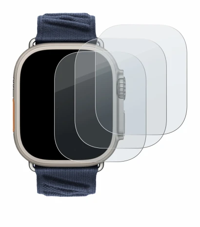 Image de l'appareil Apple Watch Hermès Ultra 2 avec une grande variété de protections d'écran.