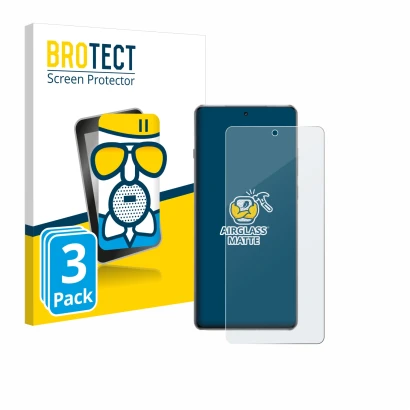 Face avant d’un emballage produit avec le logo de la marque BROTECT. À côté, l’appareil OnePlus 13R est représenté avec la pro