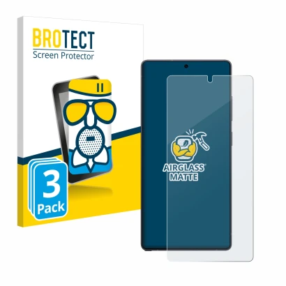 Face avant d’un emballage produit avec le logo de la marque BROTECT. À côté, l’appareil Samsung Galaxy S25 Ultra est représent