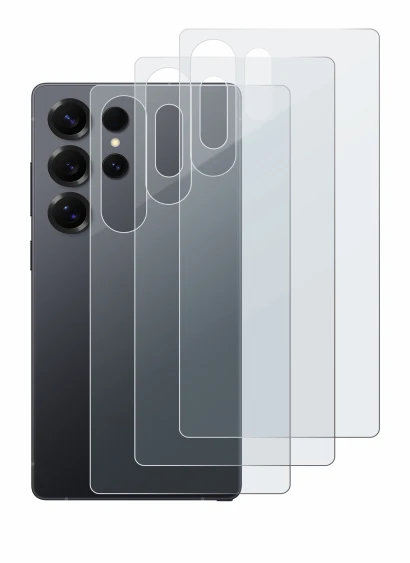 Image de l'appareil Samsung Galaxy S25 Ultra Enterprise Edition (Arrière) avec une grande variété de protections d'écran.