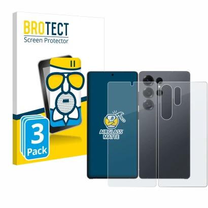 Face avant d’un emballage produit avec le logo de la marque BROTECT. À côté, l’appareil Samsung Galaxy S25 Ultra Enterprise Ed