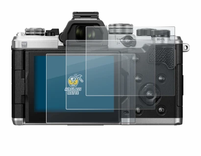 Image de l'appareil OM System OM-3 avec une grande variété de protections d'écran.