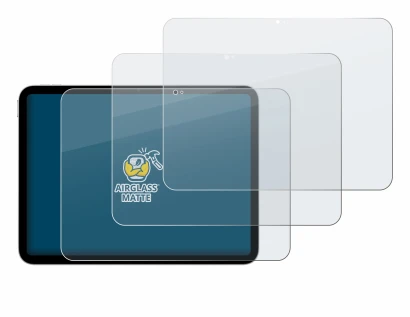 Image de l'appareil Apple iPad A16 11" 2025 (11ème Gen.) avec une grande variété de protections d'écran.