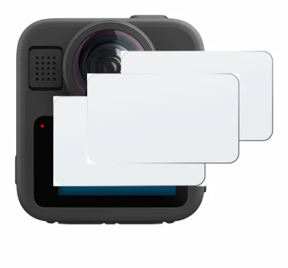 Image de l'appareil GoPro Max 2 avec une grande variété de protections d'écran.