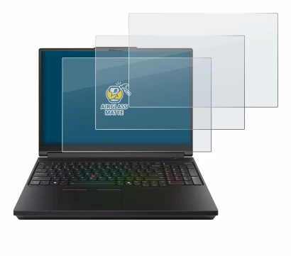 Image de l'appareil Lenovo ThinkPad P16 Gen 3 avec une grande variété de protections d'écran.