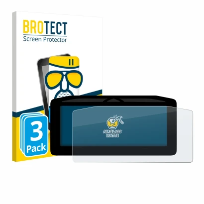 Face avant d’un emballage produit avec le logo de la marque BROTECT. À côté, l’appareil Ducati Panigale V4 2025 est représenté