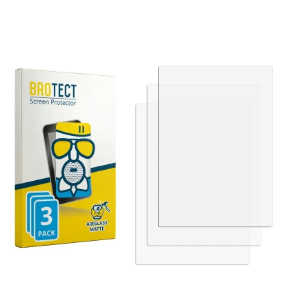 Face avant d’un emballage produit avec le logo de la marque BROTECT. À côté se trouve la protection d’écran correspondante.