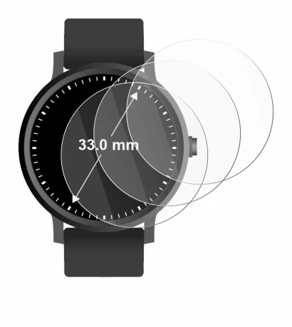 Image de l'appareil Montres (Circulaire, ø: 33 mm) avec une grande variété de protections d'écran.