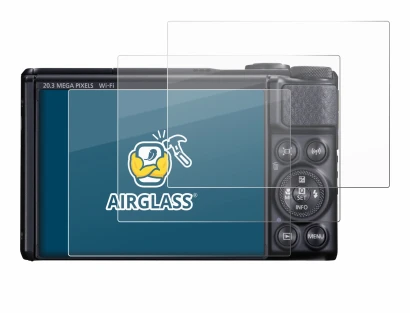 Image de l'appareil Canon PowerShot SX740 HS avec une grande variété de protections d'écran.