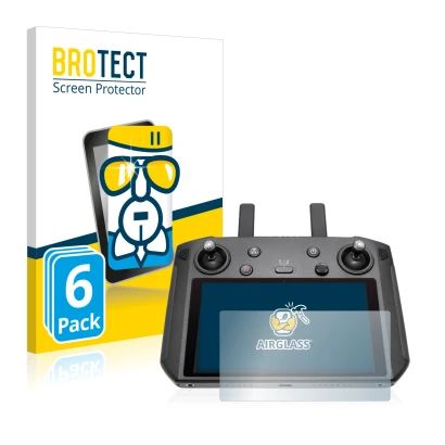Face avant d’un emballage produit avec le logo de la marque BROTECT. À côté, l’appareil DJI Smart Controller est représenté av