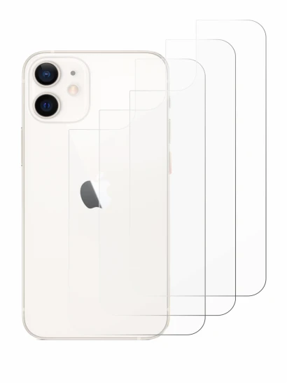Image de l'appareil Apple iPhone 12 mini (Arrière) avec une grande variété de protections d'écran.