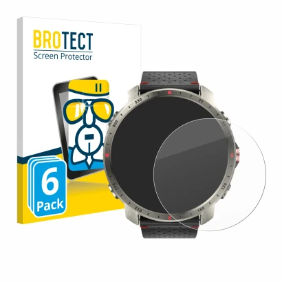 Face avant d’un emballage produit avec le logo de la marque BROTECT. À côté, l’appareil Polar Grit X Pro Titan est représenté 