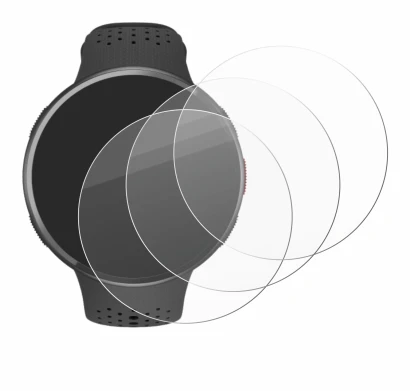 Image de l'appareil Polar Pacer Pro avec une grande variété de protections d'écran.